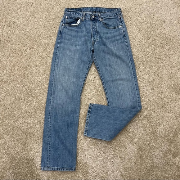 Levi Strauss Levi’s Men’s 501 Straight Fit Size 32 X 32 Blue Jeans, - Picture 1 of 16
